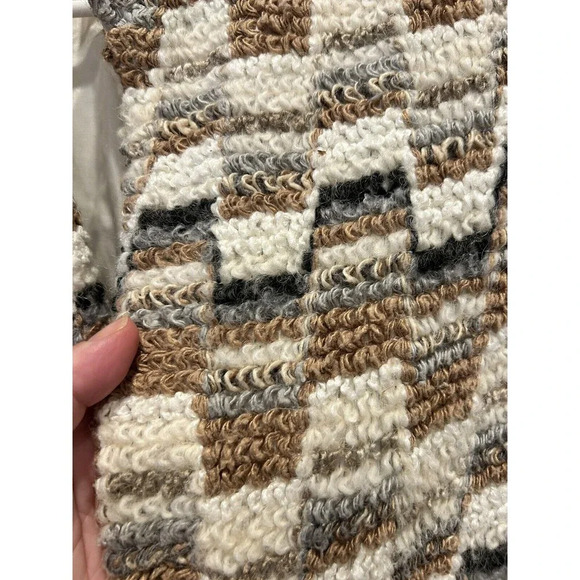 Donnkenny Jacket Women’s 12 Gray Beige Wool Blend Boucle Lined DK Gold - Picture 2 of 11